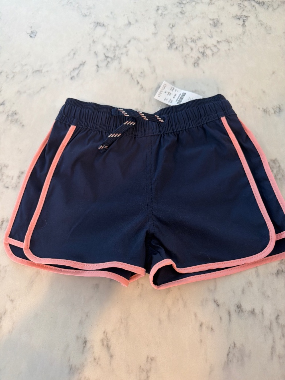 NWT Crewcuts Navy and Pink Quick Dry Shorts
